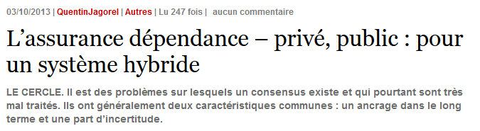 financement dépendance : assurance privée ?